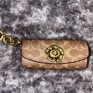 Coach Lipstick Holder In Signature Canvas